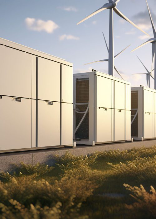 A photo of a renewable energy storage system